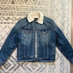 Express Men’s Denim Sherpa Jacket